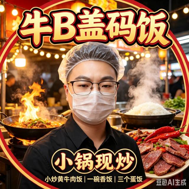 开盲盒炒肉饭